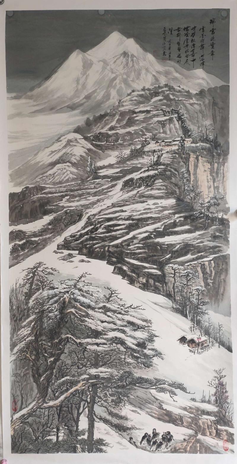 68-瑞雪兆丰年-国画-69X138-简伯顺-13762148968.jpg