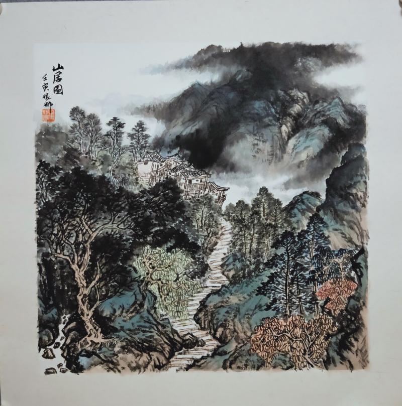 53-山居图-国画-50X50-宋妮娜-18774313364.jpg