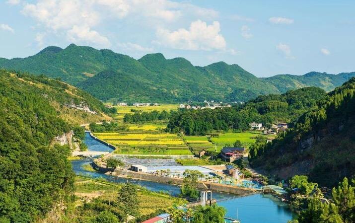 青山绿水自然风景农村图片